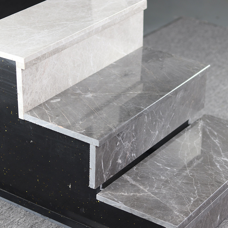 Natural Marble Stair Steps Stone Wall Floor Indoor Modern Design Grey Stair Slab