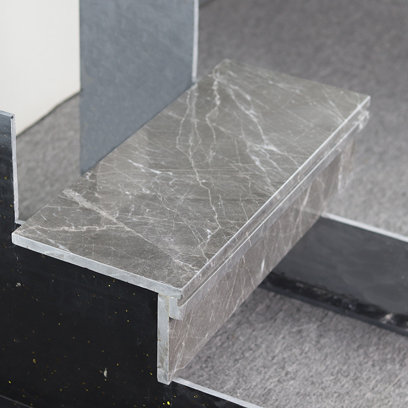 Grey Color Staircase Steps Floor Tiles Polished Marble Step Stairs Tiles