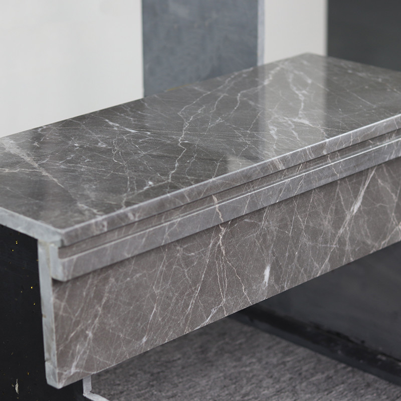 Grey Color Staircase Steps Floor Tiles Polished Marble Step Stairs Tiles