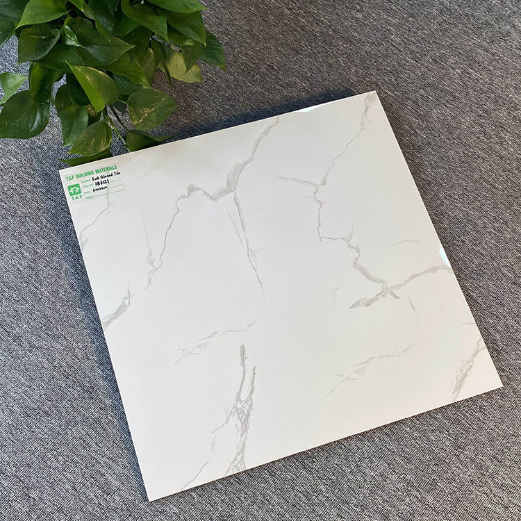 White Marble Glazed Tiles Ceramic Flooring Porcelain Tiles 600X600 For Floor And Wall