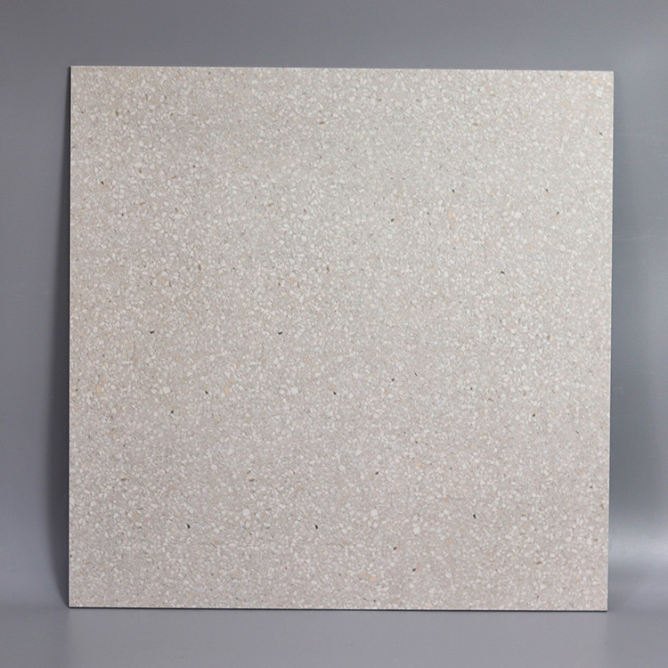 60x60cm White Gray Small Pots Anti Skid Rustic Flooring Porcelain Terrazzo Tile