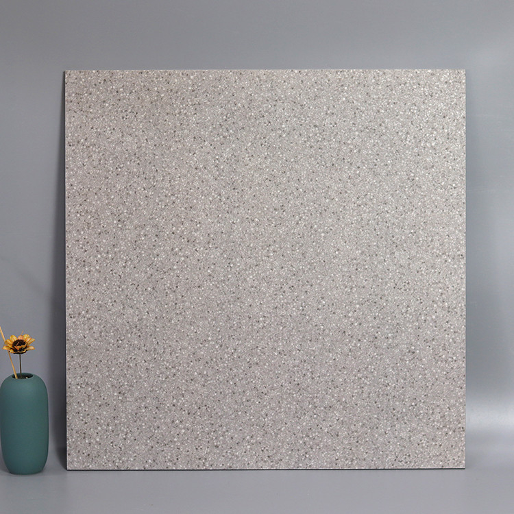 60x60cm White Gray Small Pots Anti Skid Rustic Flooring Porcelain Terrazzo Tile