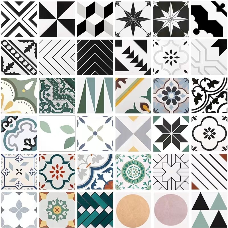 Porcelain Rustic Decorative Flower Tile For Kitchen Bedroom Washroom Floor And Wall