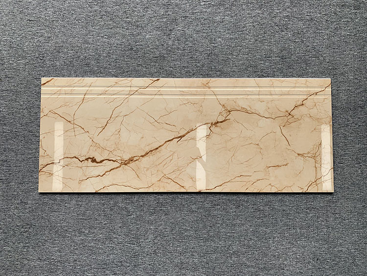 Modern Staircase Porcelain Tile Steps Anti Slip Full Body Groove Integrated Contemporary