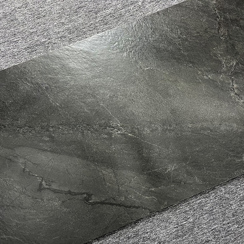 Non Slip Matt 60 X 120 Glazed Ceramic Tiles Rustic Dark Grey For Living Room Floor
