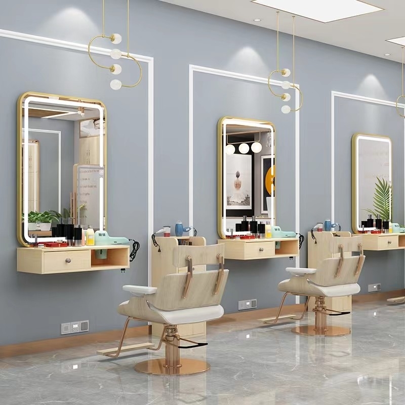 Large LED Backlit Hair Salon Full Length Mirrors Oversize Dressing Mirror