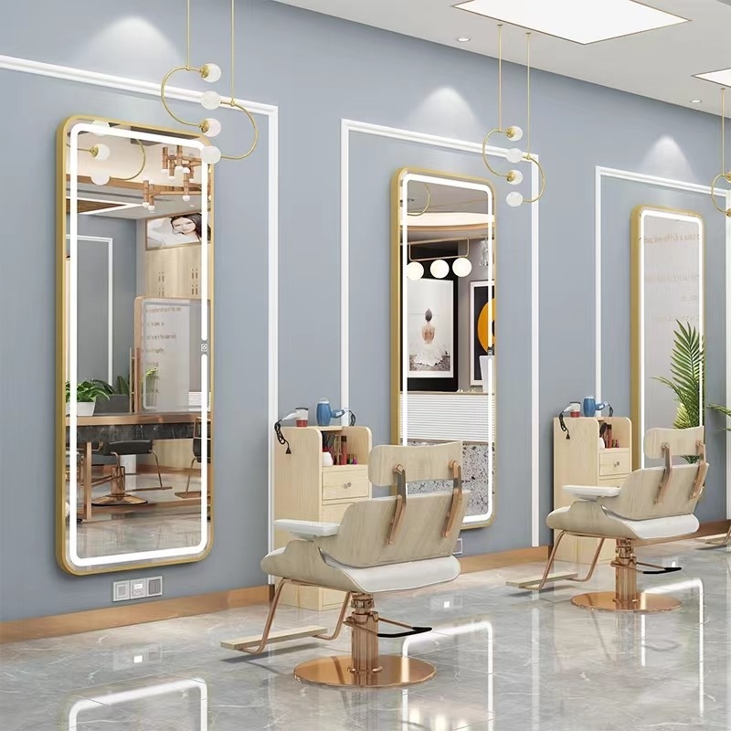 Large LED Backlit Hair Salon Full Length Mirrors Oversize Dressing Mirror