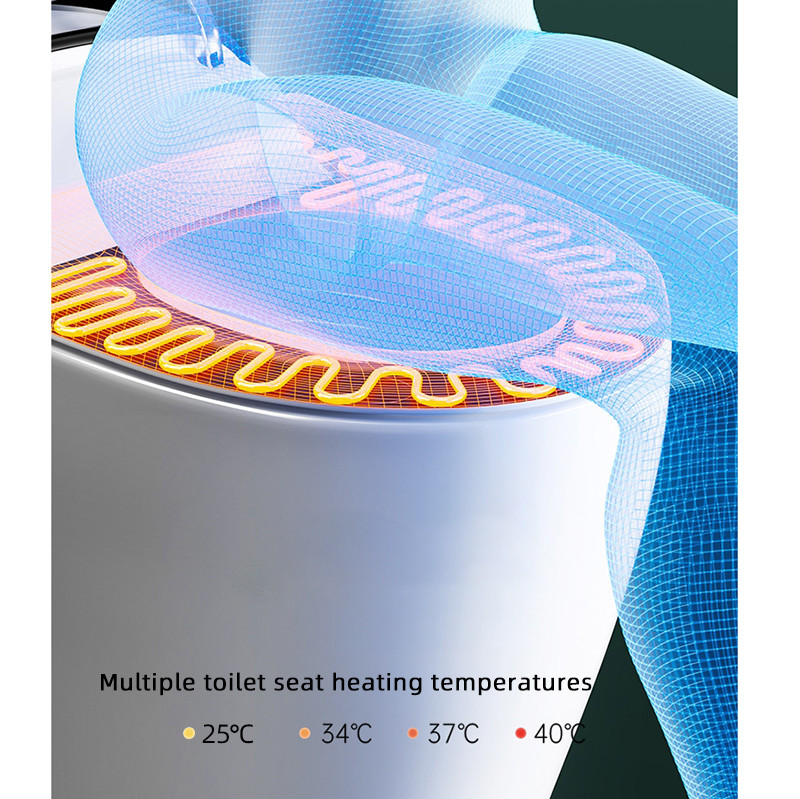 Ceramic Floor One Piece Intelligent Smart Toilet Bowl Electric Automatic Flush WC Bidet