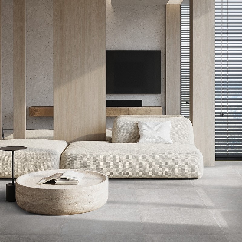 Anti Slip Glazed Porcelain Tiles 600x600mm Cement Floor Tiles For Kitchen / Bathroom