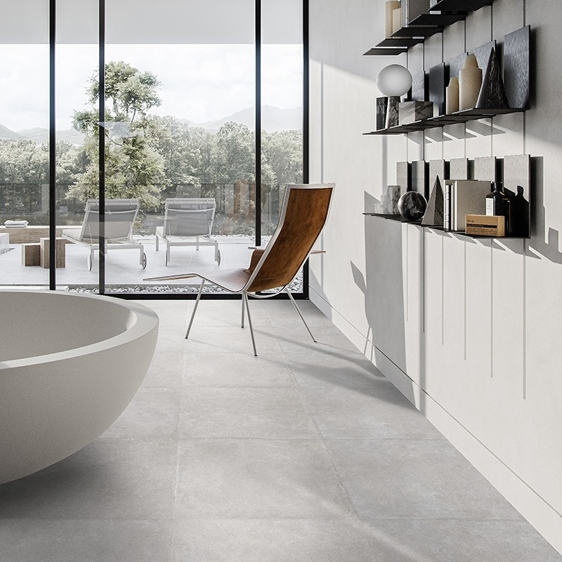 Anti Slip Glazed Porcelain Tiles 600x600mm Cement Floor Tiles For Kitchen / Bathroom