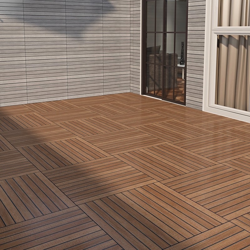 Outdoor Non Slip Wood Grain Porcelain Rustic Tiles For Patio Garden Yard Terrace Balcony