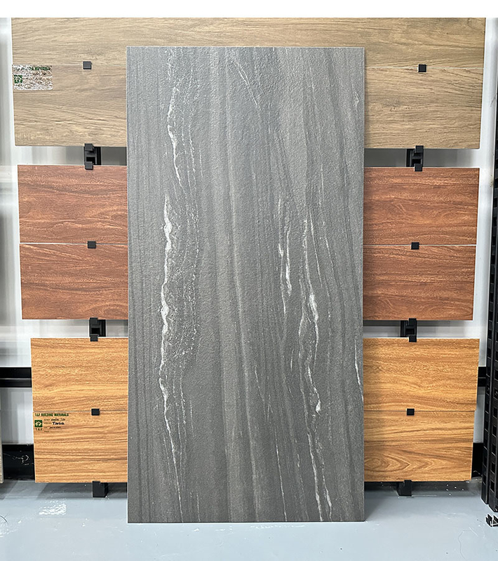 Grey Living Room Rustic Porcelain Floor Tile Non Slip Tile Matte Finished