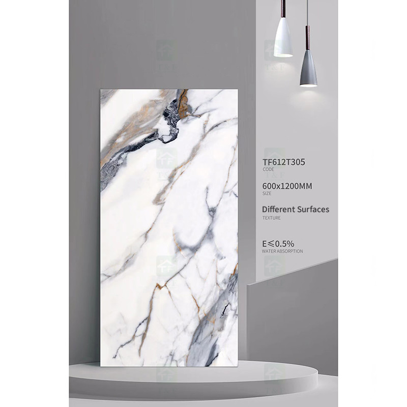 Luxury 600x1200 Matt Glazed Porcelain Tiles Marble Stone Look Porcelain Rustic Tiles