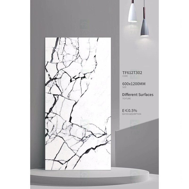 Luxury 600x1200 Matt Glazed Porcelain Tiles Marble Stone Look Porcelain Rustic Tiles
