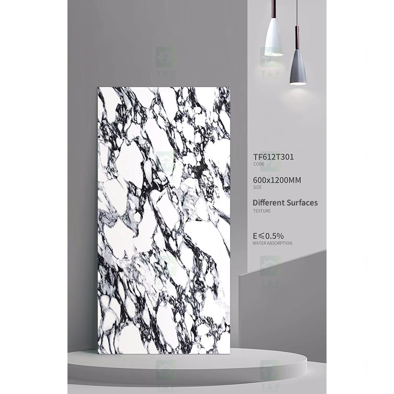 Luxury 600x1200 Matt Glazed Porcelain Tiles Marble Stone Look Porcelain Rustic Tiles