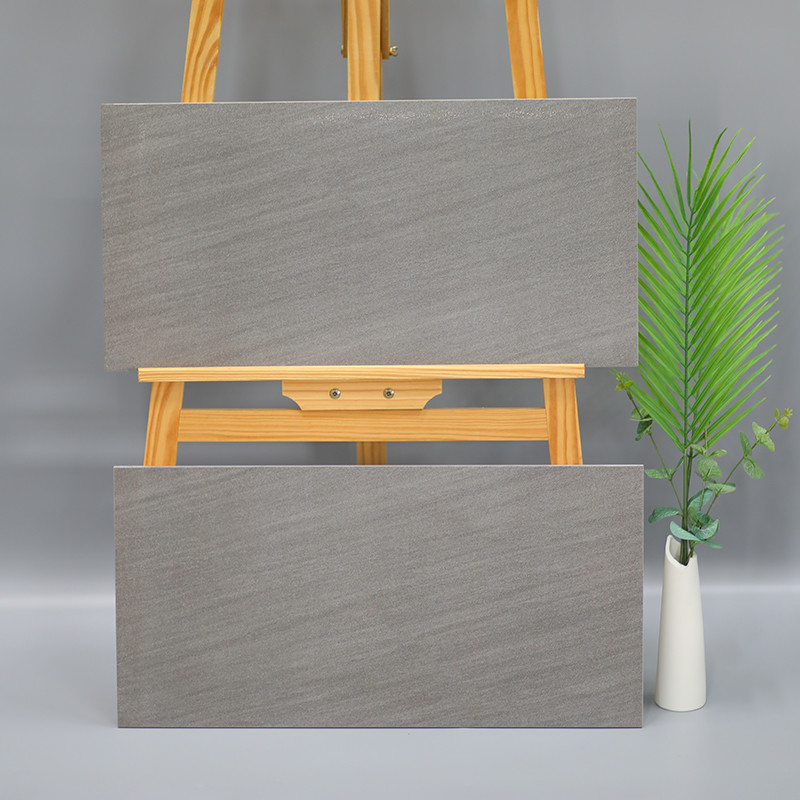 Foshan 300*600mm Porcelain Rustic Tiles Dark Gray Color Non Slip For Home Hotel