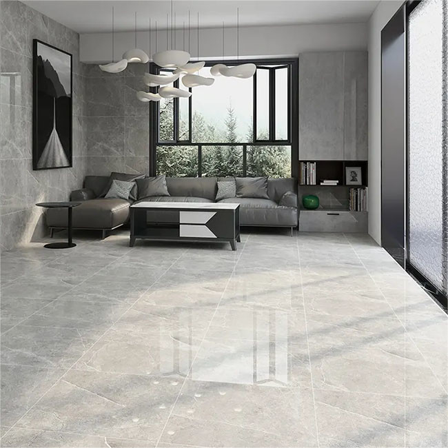 Anti Fouling Full Body Polished Glazed Porcelain Flooring Wall Tiles For Living Room