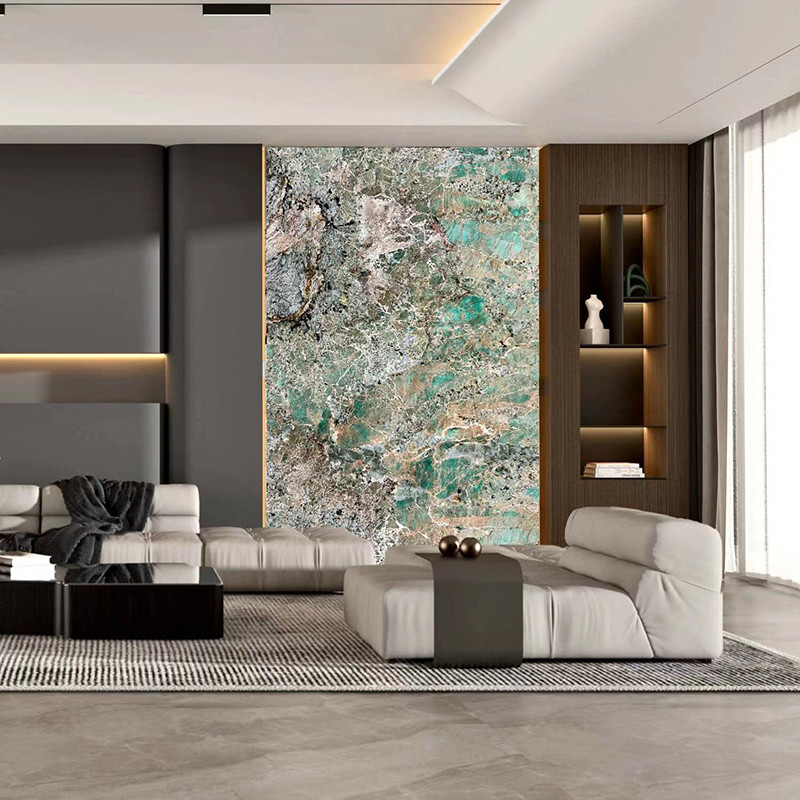 Natural Stone Polished Emerald Green Onyx Marble Slab For Interior Wall Decoration