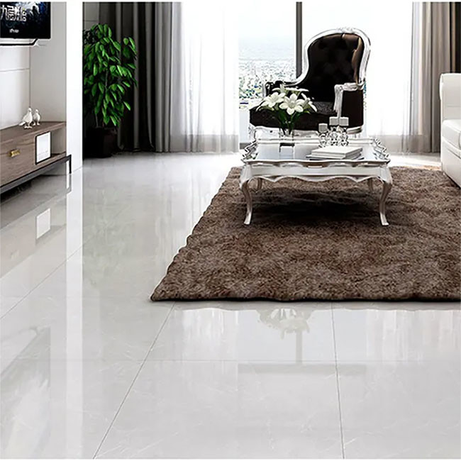 High Glossy Gray Nature Texture Glazed Polished Porcelain Floor Tiles 600*600mm