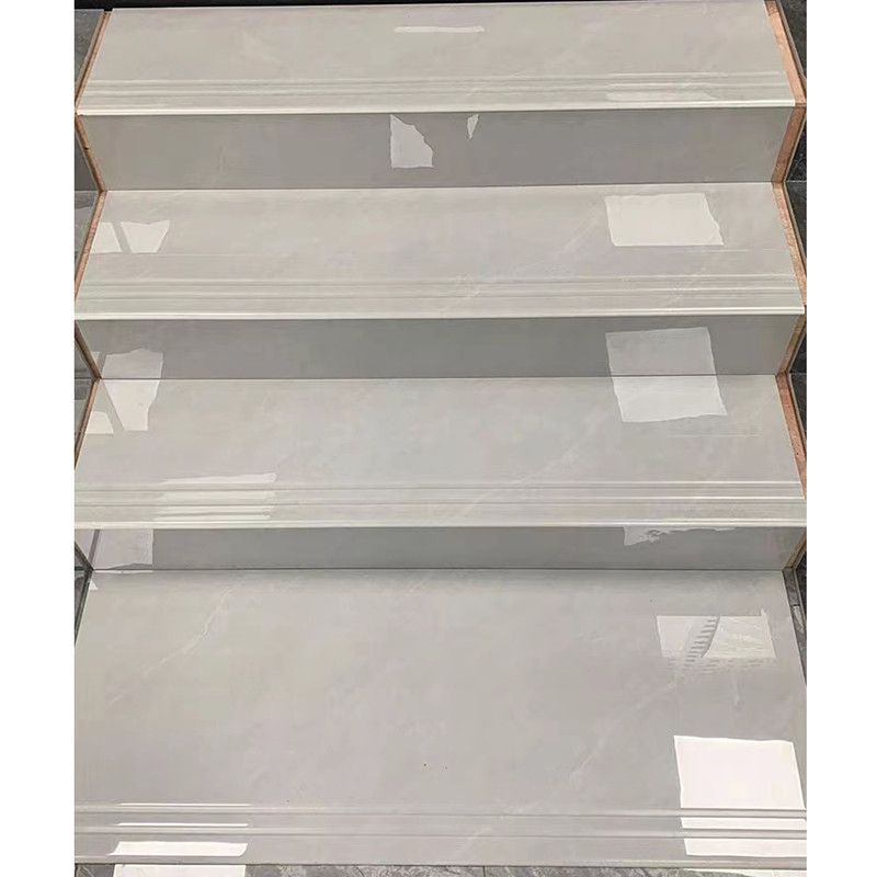 1200*470mm Marble Look Porcelain Tiles Full Body Polished Glazed Floor Stair Step Tiles