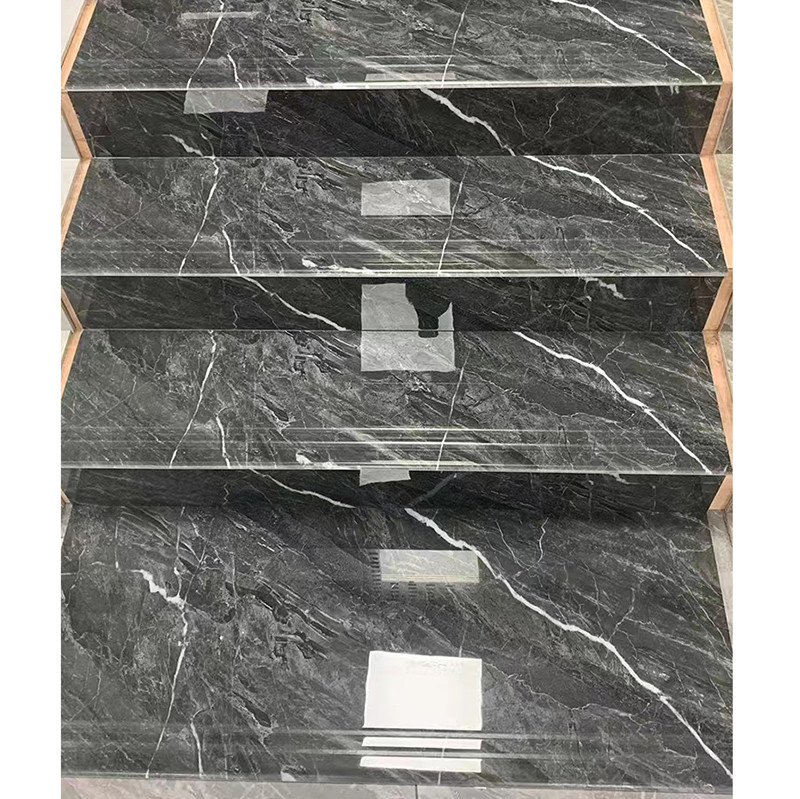 1200*470mm Marble Look Porcelain Tiles Full Body Polished Glazed Floor Stair Step Tiles