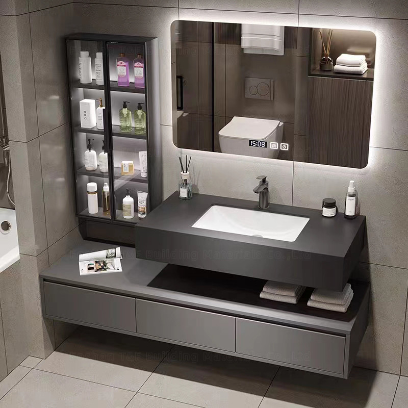 60cm Bathroom Vanity Units With Sink And Side Cabinet Wall Hung ...