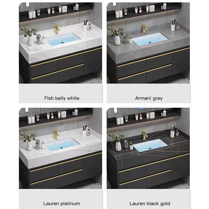 60cm Bathroom Vanity Units With Sink And Side Cabinet Wall Hung Waterproof Bathroom Cabinet Set