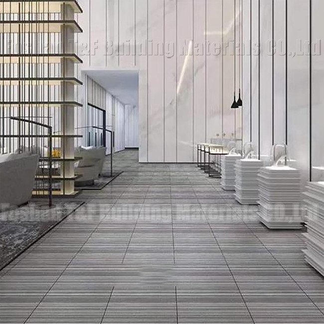 Hotel Apartment Carpet Floor Porcelain Tiles Ceramic Texture Anti - Slip Strip Pattern