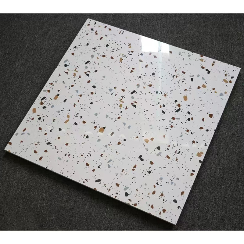 60x60cm High Gloss Polished Glazed Terrazzo Tiles For Living Room Kitchen Bathroom Wall Floor