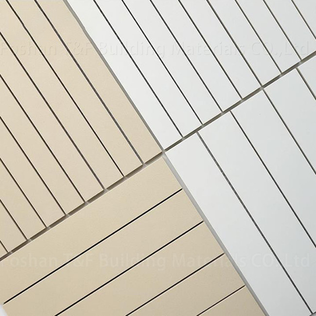 Mosaic Light Yellow Clothing Store Marble Stone Tile Long Strip Commercial Background Wall Tiles