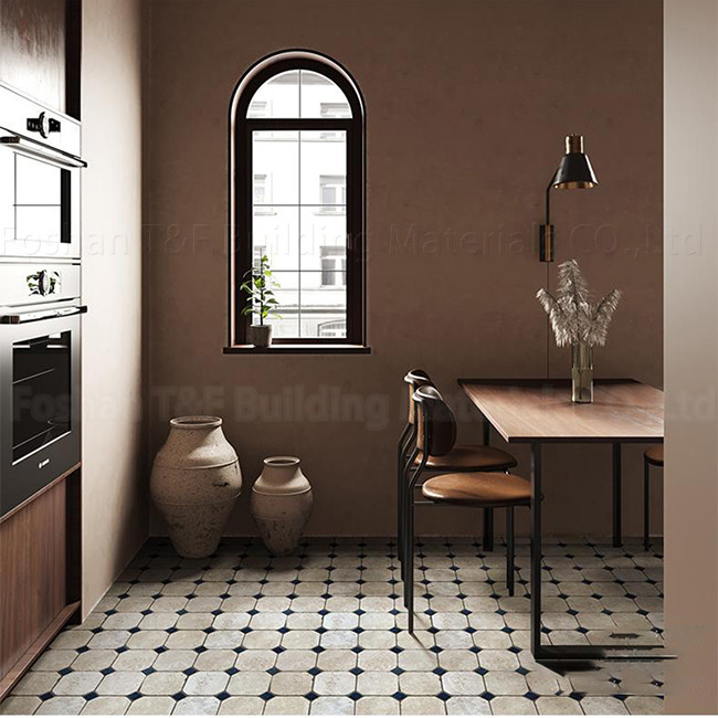 300X300mm Non Slip Floor Tiles Natural Cave Stone Mosaic Clem Stone Hotel Do Old Octagon
