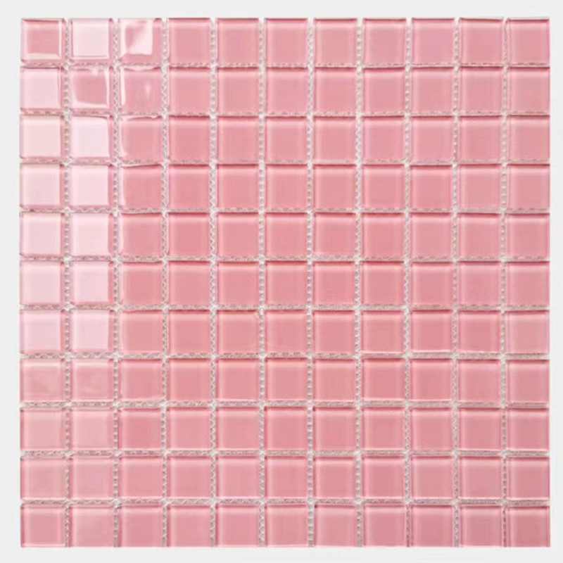 300x300mm Crystal Glass Mosaic Floor Wall Tile For Bathroom Swimming Pool Kitchen Backsplash