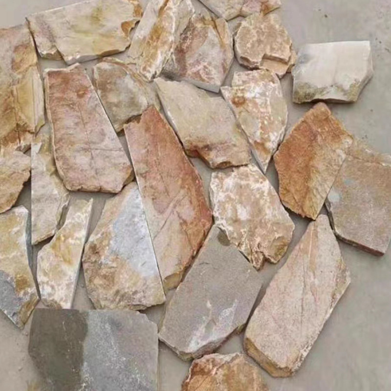 3D Natural Marble Stones Random Rusty Slate Meshed Flagstone Outdoor Garden Flooring Pavers Wall Tiles