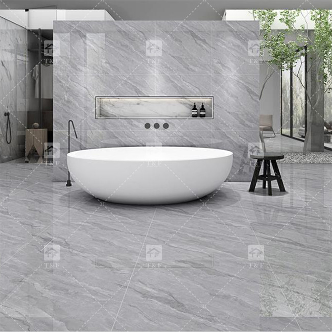 Luxury Full Body Marble High Glossy Porcelain Glazed Tiles For Living Room
