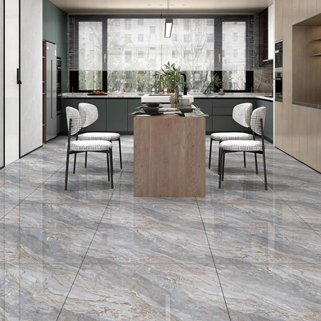 Luxury Full Body Marble High Glossy Porcelain Glazed Tiles For Living Room