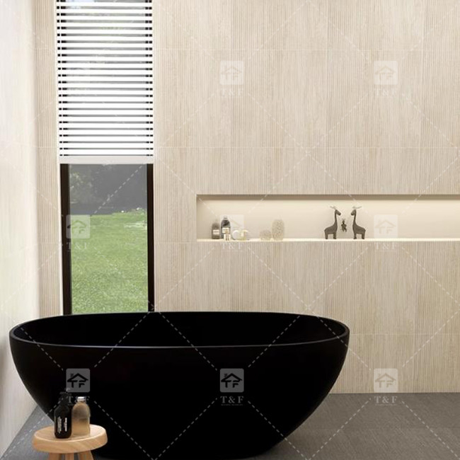 Grille Pull Trough Imitation Wood Grain Ceramic Tiles Balcony Floor Luxury Texture Background Wall