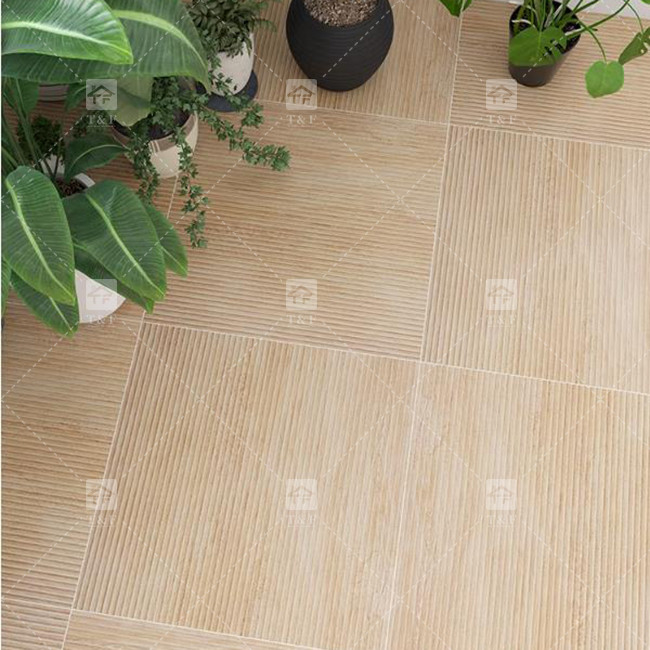 Grille Pull Trough Imitation Wood Grain Ceramic Tiles Balcony Floor Luxury Texture Background Wall