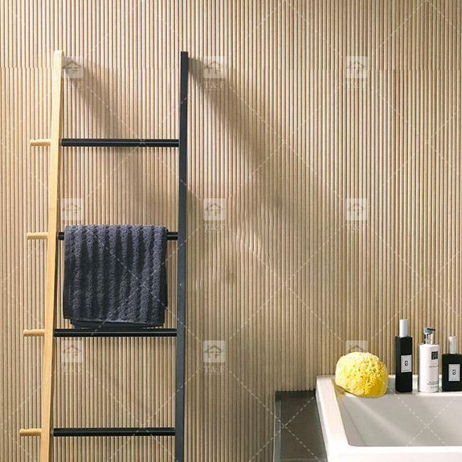 Grille Pull Trough Imitation Wood Grain Ceramic Tiles Balcony Floor Luxury Texture Background Wall