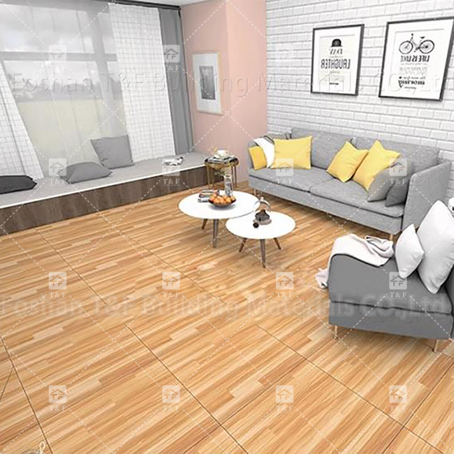 600x600mm Full Body Rustic Floor Tiles Wooden Texture Surface Non Slip Porcelain Tiles