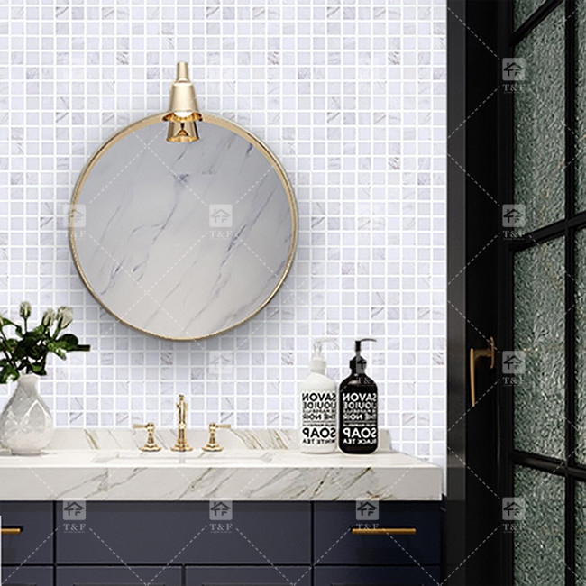 Classic Carrara Natural Marble Stone Mosaic Porcelain Tiles For Floor And Wall