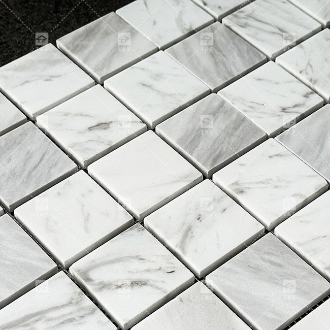 Classic Carrara Natural Marble Stone Mosaic Porcelain Tiles For Floor And Wall
