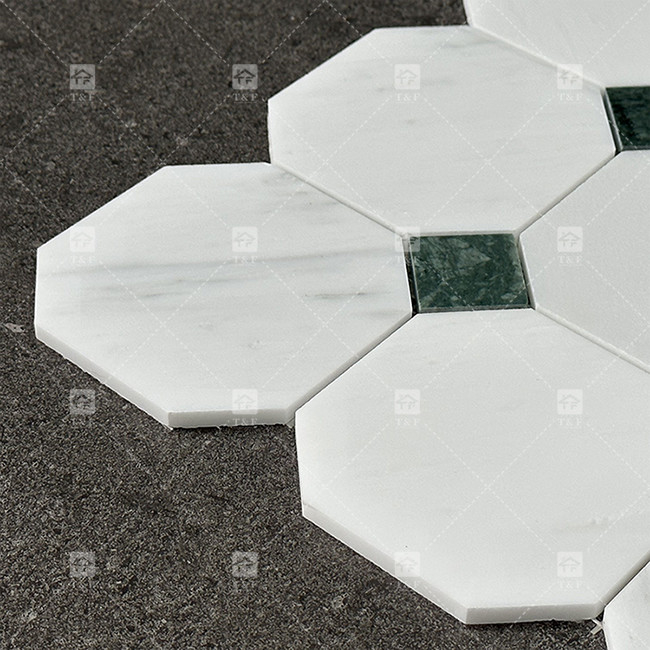 Classic Carrara Natural Marble Stone Mosaic Porcelain Tiles For Floor And Wall