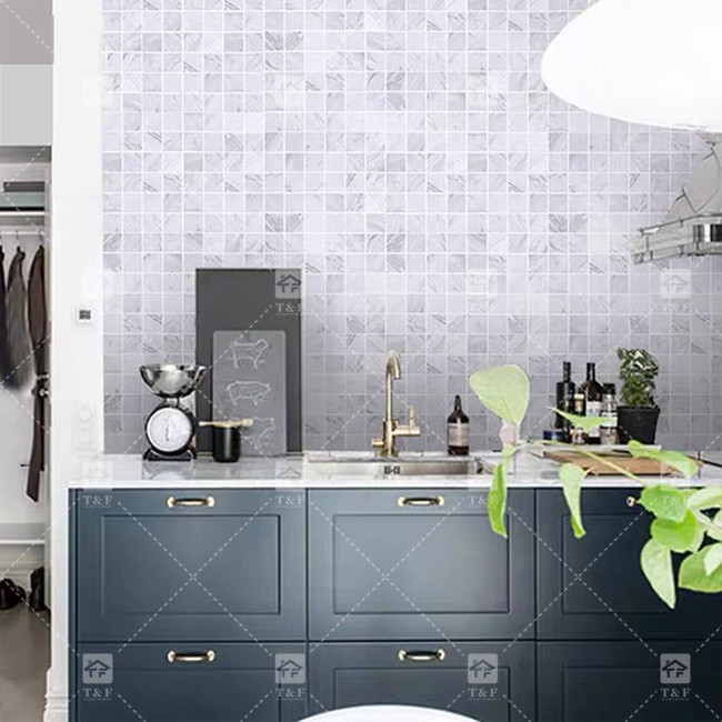 Classic Carrara Natural Marble Stone Mosaic Porcelain Tiles For Floor And Wall