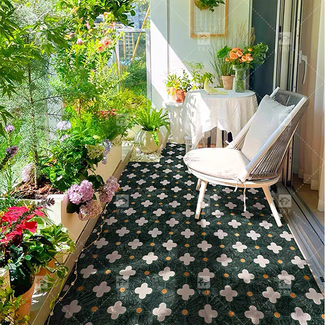 Waterjet Flower Pattern Marble Stone Mosaic Bathroom Tiles For Home Decoration