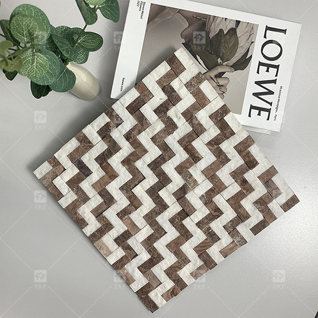 Marble Stone Look Mosaic Tiles Matte Surface Decorate Bathroom Kitchen Backsplash