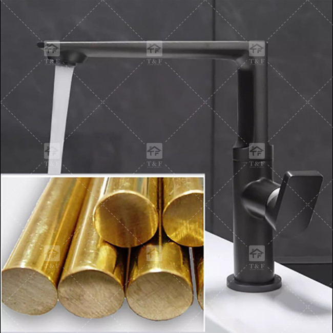Brushed Gold Basin Faucet Hot And Cold Copper Wash Hands And Face Black Shampoo Table Basin Faucet Rotating