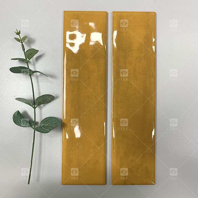 75x300mm Wavy Glossy Glazed Porcelain Subway Tile Restaurant Backsplash Kitchen Bathroom Shower Wall  Tile