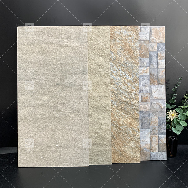 300x600mm Matte 3D Ceramic Tiles Exterior Wall Decoration Porcelain Tiles  For Wall