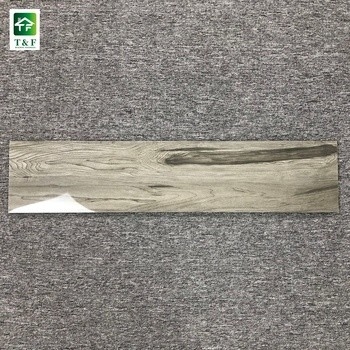 Gloss Surface Wood Porcelain Floor Tiles 10mm Thickness Outdoor Decoration