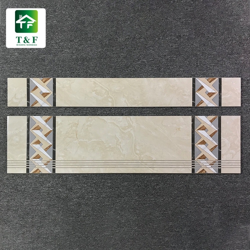 Porcelain Patterned Ceramic Floor Tiles Jade color Chinese Style